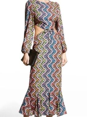 RHODE Chiara Cut Out Midi Dress